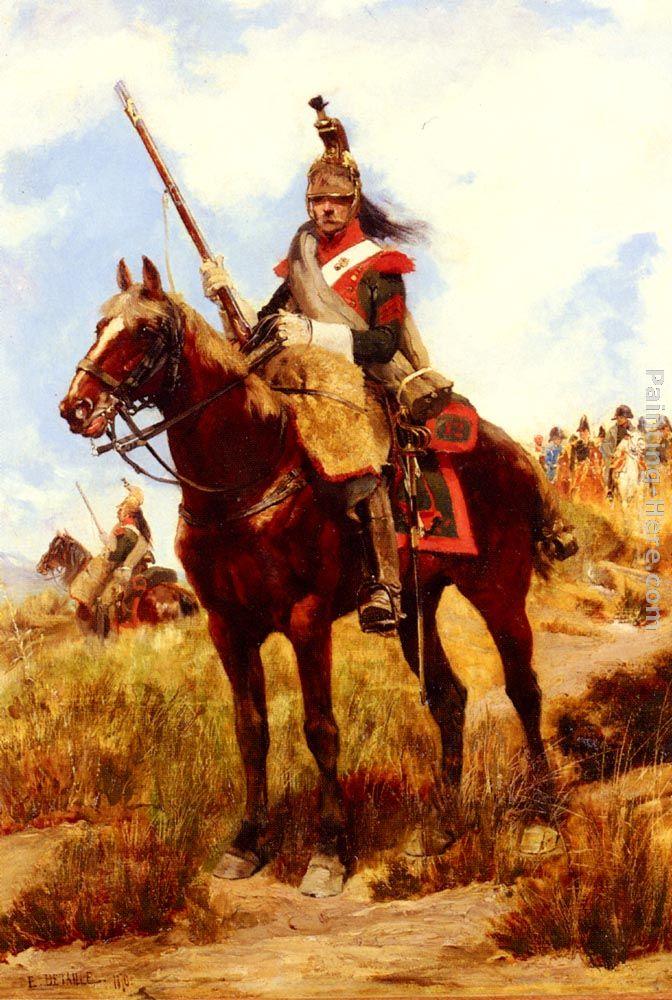 Jean Baptiste Edouard Detaille A Rank Soldier of the 12th Dragon Regiment en vedette